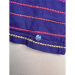 Denim & Supply Ralph Lauren  Embroidered Striped Boho Top Purple Medium Artsy Photo 6