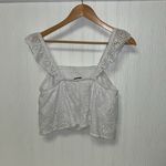 Celebrity Pink White Eyelet Lace Tank Top Photo 4