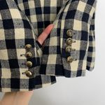 Smythe Women's Double Breasted Min Plaid Blazer Navy Check Size 6 Blue Photo 10