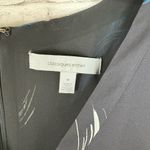 Classiques Entier Classiques Enrier Black Faux Wrap Blue Feather Flare Sleeve Dress Photo 3