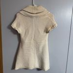 Alice + Olivia Chunky Knit Cream White Short Sleeve Cardigan Sweater in Small Photo 1