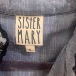 Sister Mary Women’s Blue Embroidered Mexican Style Small Blouse. 2792 Photo 3