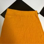 Rag and Bone  Soleil Ribbed Knit Skirt Orange Yellow Bright Marigold Tangerine sz L Photo 8