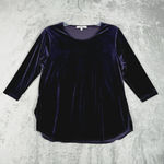 Sympli Shirt Women 12 Purple Velvet Blouse Whimsy Gothic Witchy Dark Fairy Gypsy Photo 1