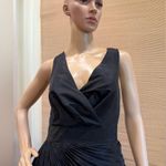 Max and Cleo Black Pleated Mini Cocktail Dress Photo 2