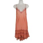 Victoria's Secret Victoria’s Secret Sheer Lace Trim Slip Dress Sz Medium Peach Intimates Photo 1