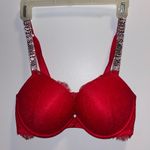 Victoria's Secret  Very Sexy Lined Eyelet Lace Rhinestone Strap Pushup Bra Photo 0