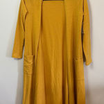 LuLaRoe  Sarah‎ Cardigan Duster Sweater Knit Mustard Yellow Womens XS NWT Photo 0