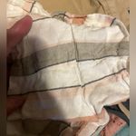 ZARA High Waist Linen Blend Striped Shorts M Vacation Travel Preppy Beach Photo 4