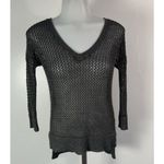 Rock & Republic Black Open Loose Knit Sweater w/ Skull Grundge Style XS Photo 1