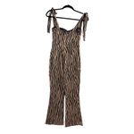 LIONESS Urban Outfitters Woman Like Me Tie Jumpsuit Zebra Print Size Small Photo 7