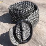 Jessica Simpson Women's Charcoal Braided leather Belt size L/XL Photo 12