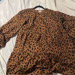 Mud Pie  Tan  Tiered Leopard Print Dress Bohemian Girlie Photo 0