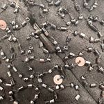 Scala Vintage  Sequined Beaded 100% Silk Skirt Black Lined Photo 4