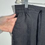 Land'n Sea Linen Wide Leg Pant Women L Black Pull On Coastal Beach Boho Relaxed Size L Photo 5