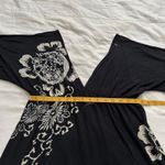 Y2K paper tags vintage Black white hotfix floral babydoll top fringe Size medium Photo 6