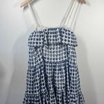 Solid & Striped Dress Women XS Blue White Eyelet Mini Ruffle Embroidery Preppy Photo 6