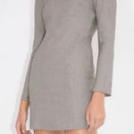 ZARA  Mini Shift Dress Brown Plaid Long Sleeve Square Neck Business Casual Sz M Photo 0