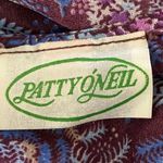 Vintage 70s poly fern leaf print wrap dress Size M Photo 3