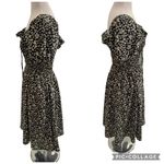 Ivy City Co Rae Dress Black Daisy Square Neckline Puff Sleeves Knee Length XS Photo 8