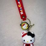 Hello Kitty Greyhorse‎ Cute  Red and White Keychain Photo 0