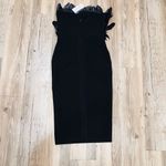 NWT BANDAGE MIDI DRESS WITH FRONT FEATHER DETAIL (BLACK) small Photo 96