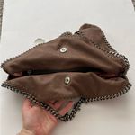 Stella McCartney Shaggy Deer Falabella Fold Over Tote Taupe W/ Ruthenium Chain Photo 4