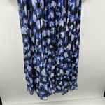 Monique Lhuillier RTR ML Melanie Black White & Blue Floral Maxi Dress Sz 6 Photo 3