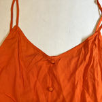 Abound  Womens Orange Cami‎ Top Ruffle Hem Button Front Sleeveless 1X Photo 4