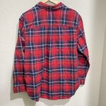 The North Face NWT  Women's Red Blue White Plaid Size XL Boyfriend Shirt Relaxed Photo 3