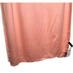INC Satin Scarf Rectangle Peach Gold Studs Raw Hem Rayon Elegant Glam NWT Pink Photo 3