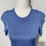 Madewell New Micro Rib Fitted Sweater Short Sleeve Tee NQ337 Celeste Blue XS Photo 8