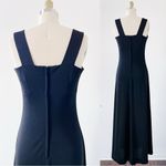 vintage • 70s black maxi dress gown Fred Rothschild sleeveless a Photo 9