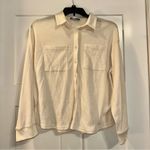 Kittenish  Ivory Waffle Knit Button Down Shirt Small Photo 0
