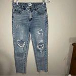 Princess Polly Behati Distressed Raw Hem High Rise Straight Leg Denim Jeans Photo 2