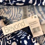 Beyond Control Bikini Bottom Tummy Control High Waist Animal Print Blue White 12 Photo 3