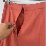 Madewell Peach  Linen Blend Midi Skirt Sz 4 Cottagecore Coastal Earthy, Clean Photo 6