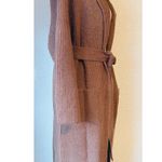 Belted Ribbed Cardigan NWOT Brown Size L Photo 2
