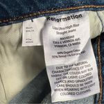 Reformation Women’s Liza Ultra High Rise Straight Jeans in Malta Wash Blue|Sz:31 Photo 13