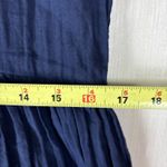 Kings Road Womens Dress Sz S Navy Blue Cotton Maxi Long Tiered Sleeveless Crepe Photo 5