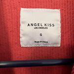Angel Kiss Corduroy Jacket Pink Orange Size Small Cropped Photo 3