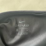 Nike Dri-Fit Mid Rise Shine Black 7/8 Leggings Gray Swoosh Size S $70 Photo 6