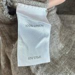 J. Jill Love Linen Beige 100% Linen Sleeveless Collared Button Up Blouse Size M Brown Size M Photo 4