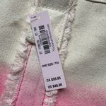 Victoria's Secret NWT Victoria’s Secret Ombré Beach Bag Tote Pink Cream Canvas Lined Fringe Fem Photo 1