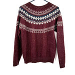 Weatherproof  Vintage size Medium pullover style sweater fair isle‎ deep purple Photo 1