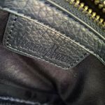 Neiman Marcus Oversized Perforated Faux Suede Tassel Emerald Green Zip Clutch Photo 5