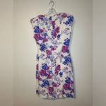 Dries Van Noten  Floral Satin Midi Padded Shoulder Dress Sz 38 Classy Holiday Photo 2