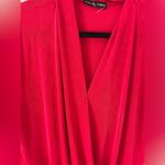 Kim & Cami red check cross front blouse size 1x new with out tags Photo 3