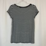 Cable & Gauge  | Black White Stripe Tee Shirt Short Sleeve Womens Small Photo 4