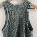 Aerie Chunky Open Knit Boho Green Earthy Tank Large Photo 6